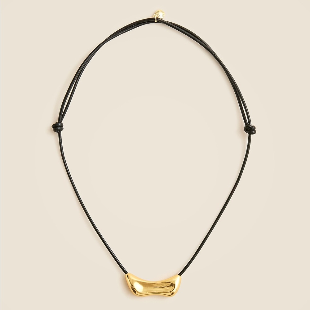 Jcrew Leather cord pendant necklace
